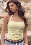 Tied up halter top